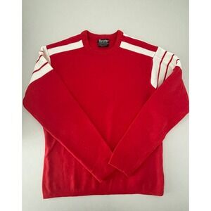 Vintage Meister Red Knit SkinSweater Crew Neck Long Sleeve 1970s‎